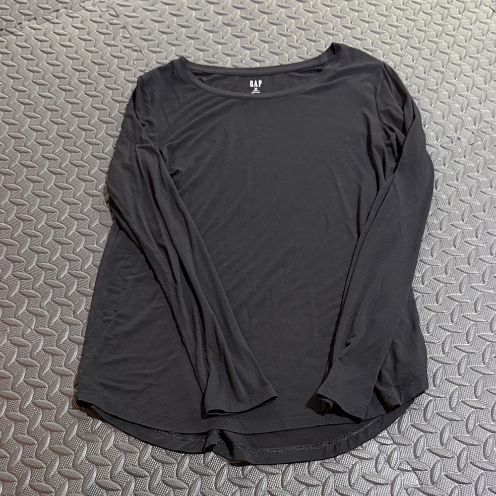 GAP Factory Women’s Luxe T Classic Black Long Sleeve Shirt XS